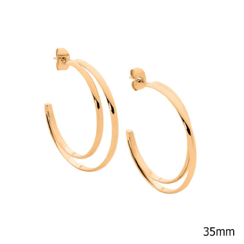 Stainless steel double row hoops