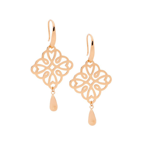 Stainless steel filligree earrings