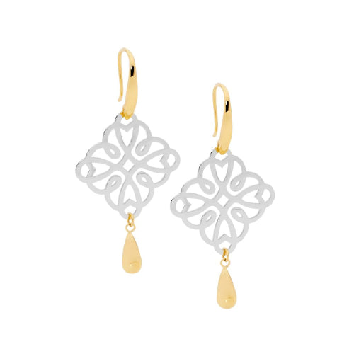 Stainless steel drop earrings