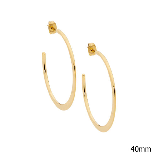 Steel Gold plated Hoop earring