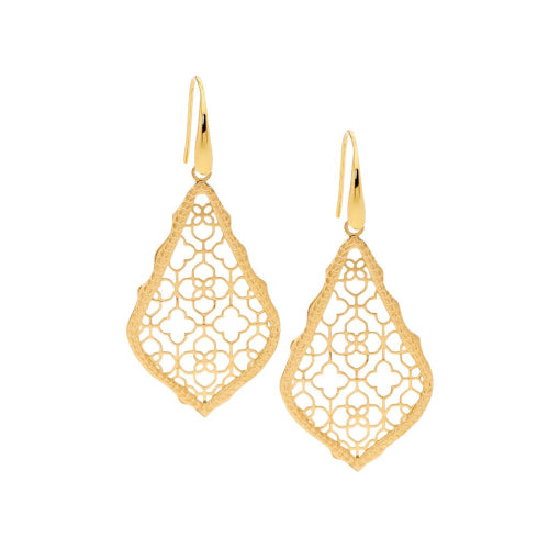 Gold plated tear drop earrings