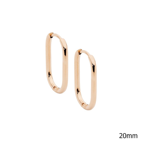 Stainless Steel Oval Hoop Earring