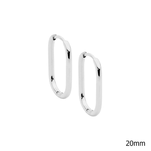 Stainless Steel Oval Hoop Earring