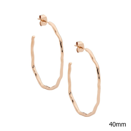 Stainless Steel Wave Hoop Earring