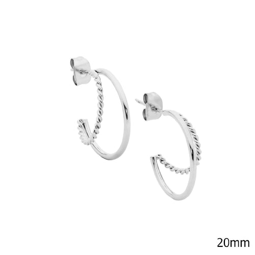 Steel  twist earrings