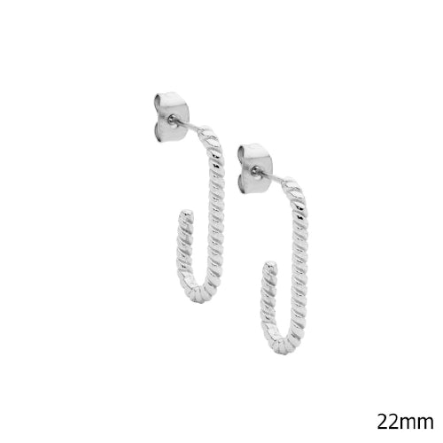 Stainless steel twist hoops