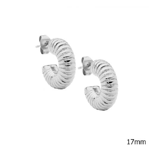Steel 17mm Hoop Earrings