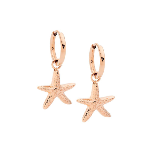 Hoop Earring with Starfish Drop