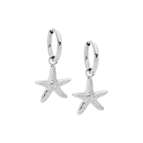 Hoop Earring with Starfish Drop