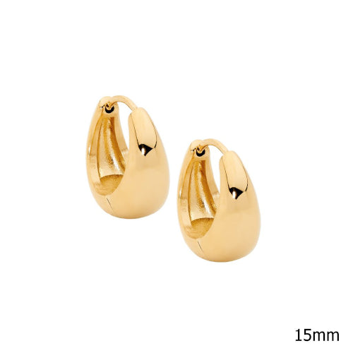 Gold Plated Steel 15mm Hoops