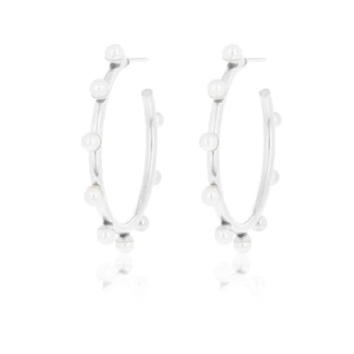 Oozoo Silver EarringsWith Star Pearl