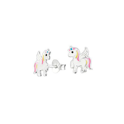 Sterling silver unicorn earrings