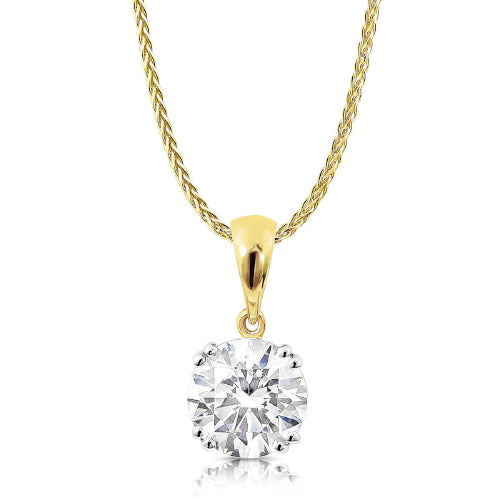 9ct CZ pendant.