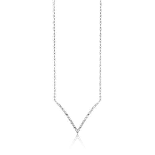 9ct white gold Diamond necklace.
