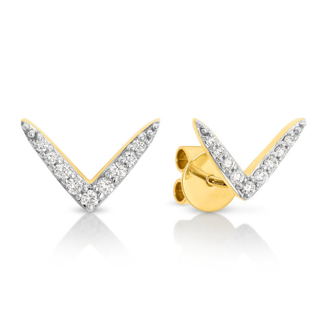 9ct yellow gold Diamond studs.