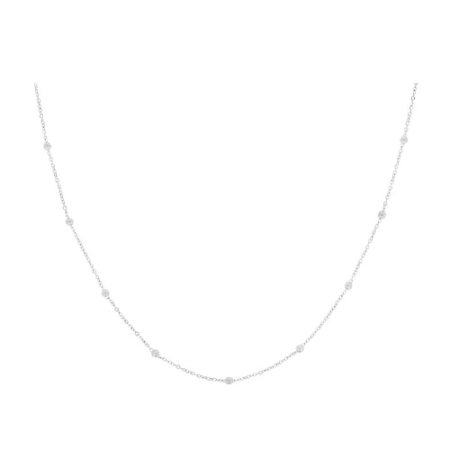 Oozoo Silver Necklace With Dots