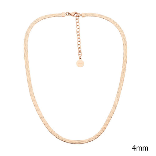 Rose plated stainless steel chain
