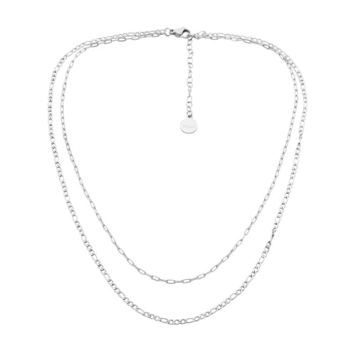 Stainless Steel Double Chain Necklace