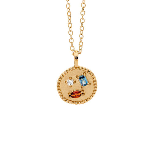 Gold Plated Steel Cz Necklace
