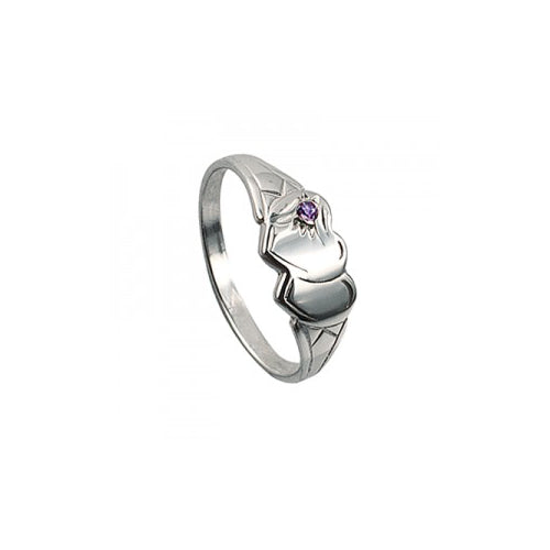 Sterling silver heart signet