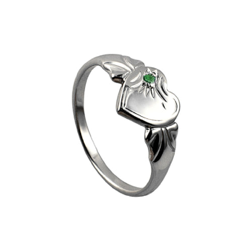 Double Heart Signet Ring
