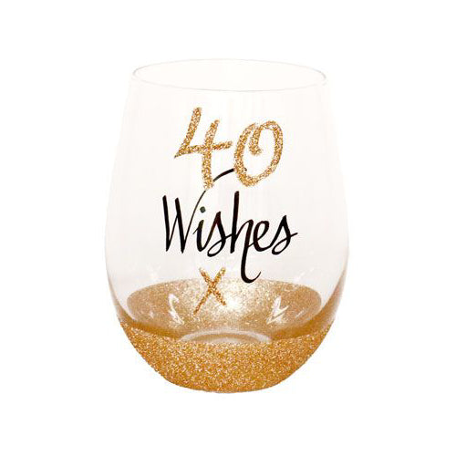40 Stemless Wine Glass