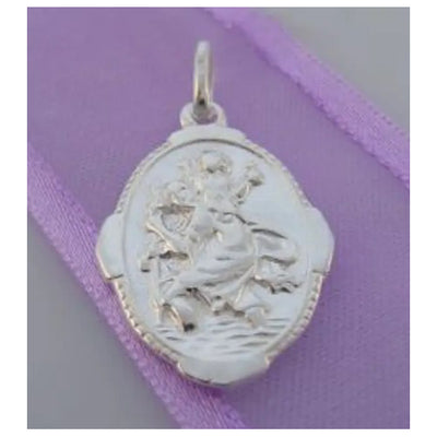 Sterling silver St. Christopher pendant