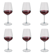 Red wine glasses