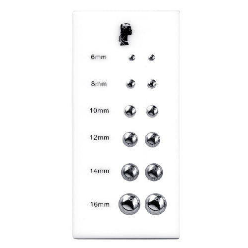 sterling silver 16mm dome stud