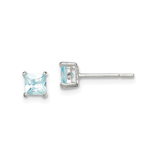 Sterling silver CZ stud earrings