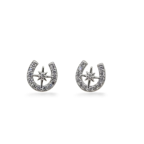 Horseshoe stud earrings