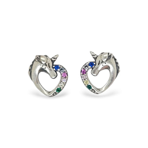 Multi CZ Unicorn Studs