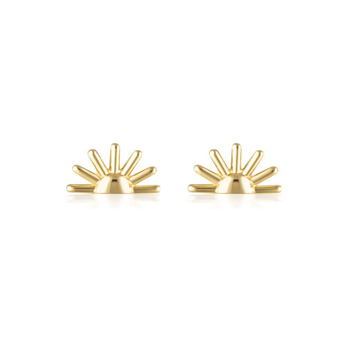 Sunrise Yellow gold  stud Earrings