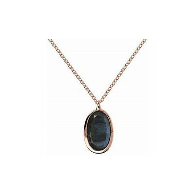 LABRADORITE OVAL NECKLACE.