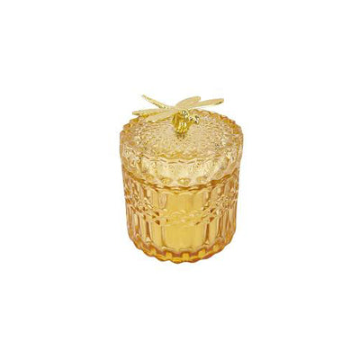 Tommy Amber glass canister