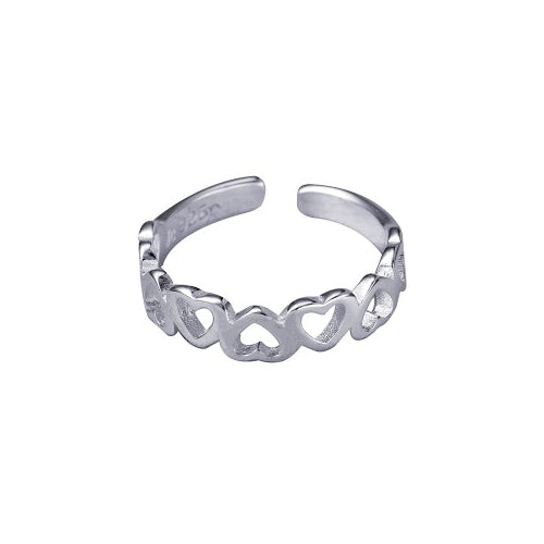 Open heart Toe Ring