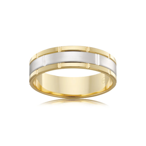 9ct white & yellow gold wedder