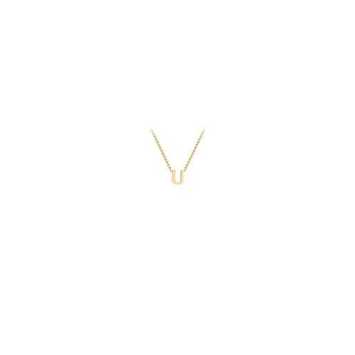 9ct gold inital necklace