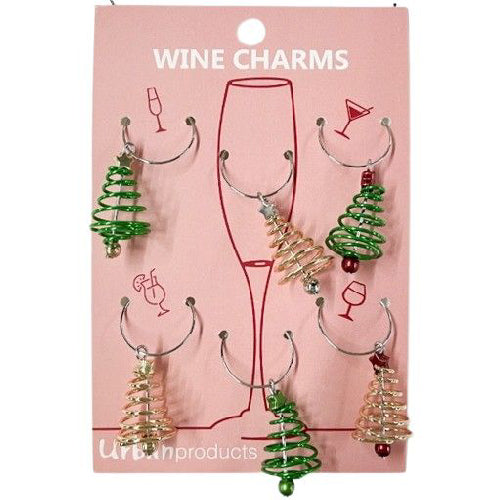 Christmas wine charms