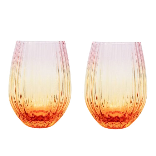Stemless wine glasses
