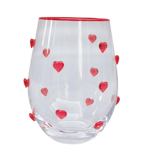 Heart Stemless Glass