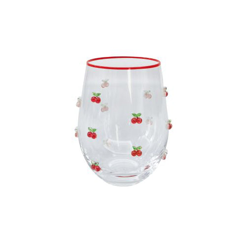 Cherry Stemless Glass