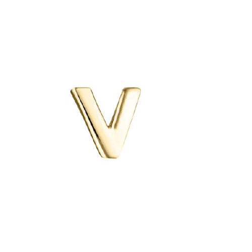 Micro letter earring
