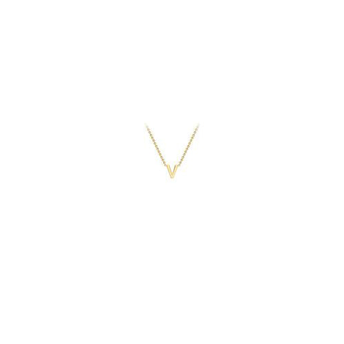 9ct gold inital necklace
