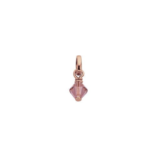 Vintage Rose crystal charm