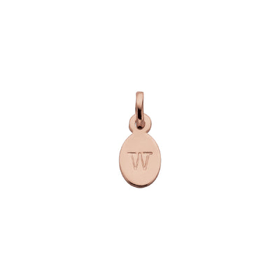 Rose gold W initial charm