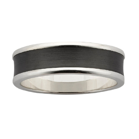 Gents Black Zircon Wedder