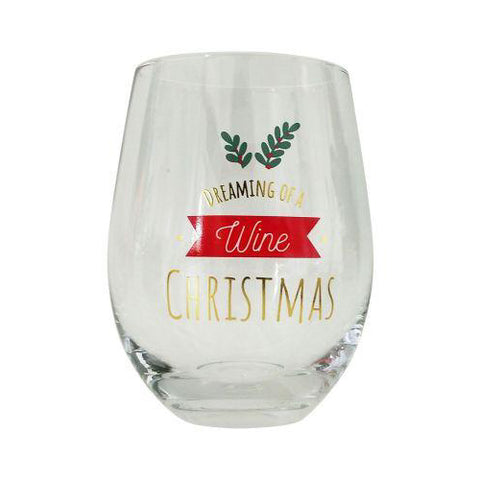 Dreaming of Wine Christmas glass