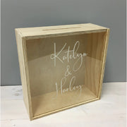 Large engraved wishing well box