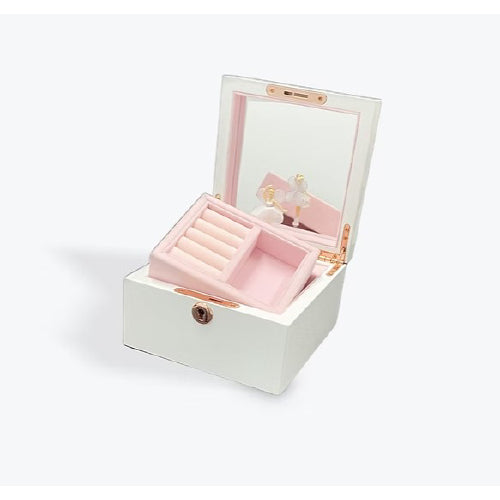 Musical Wooden Jewel Box White